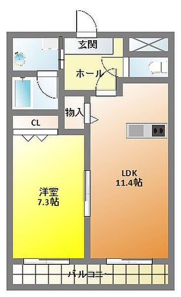 MahaloHAL 404｜静岡県浜松市中央区塩町(賃貸マンション1LDK・4階・47.76㎡)の写真 その2