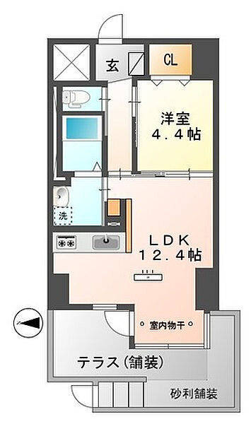 Conforto紺屋町 105｜静岡県浜松市中央区紺屋町(賃貸マンション1LDK・1階・42.64㎡)の写真 その2