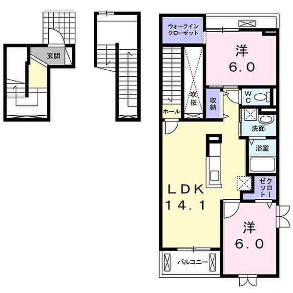 パラティーノ 301｜静岡県浜松市中央区泉４丁目(賃貸アパート2LDK・3階・72.75㎡)の写真 その2