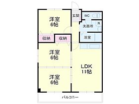 ヴェルメゾン飯尾 F2 ｜ 静岡県浜松市中央区瓜内町（賃貸マンション3LDK・2階・57.18㎡） その2