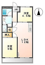 トヨタハイツI 202 ｜ 静岡県浜松市浜名区細江町気賀（賃貸アパート2LDK・2階・49.50㎡） その2