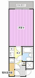 マンションステップ 1Kの間取図画像