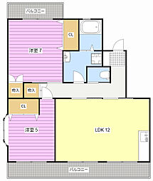 間取図画像 2LDK