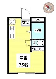 サンハイツエム1 ワンルームの間取図画像