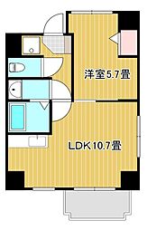 ザ・レジデンス元魚別館 1LDKの間取図画像