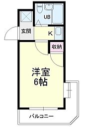 カレッジタウンウイング 1Kの間取図画像
