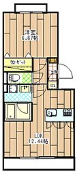 コンフォールメゾン西浅田 1LDKの間取図画像