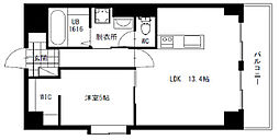 ホリホックイン八幡 1LDKの間取図画像