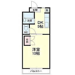 ア・ラ・モードS 1DKの間取図画像