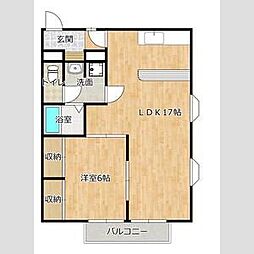 セントポーリア・ダイニ 1LDKの間取図画像