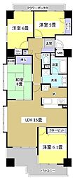 ベルジュ成子坂 4LDKの間取図画像