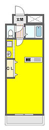 グランメール21 1Kの間取図画像
