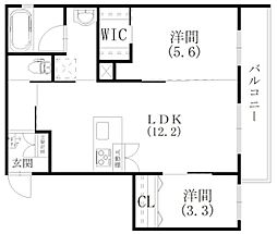 リライフ神立 2LDKの間取図画像