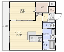 ル・リヴェール 1LDKの間取図画像