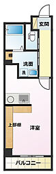 PLAZA四天王 1Kの間取図画像