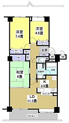 メゾン野口町 3LDKの間取図画像