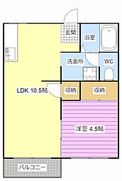 K1メダリスト3 1LDKの間取図画像