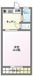 オレンジハイツ 1Kの間取図画像