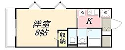 フレッシュタウンSUGIMOTO ワンルームの間取図画像