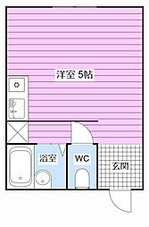 JULY相生 ワンルームの間取図画像
