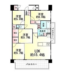 aie小白川 4LDKの間取図画像