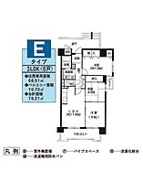 コーシャハイツ瓜破  ｜ 大阪府大阪市平野区瓜破西１丁目7番3（賃貸マンション3LDK・6階・68.51㎡） その2