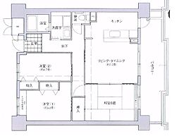 コーシャハイツ酉島 3LDKの間取図画像