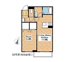 Grand　Ｈearths　5 103 ｜ 滋賀県長浜市相撲町（賃貸アパート1LDK・1階・43.78㎡） その2