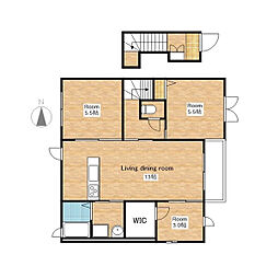 シャーメゾンいぶき 2階2SLDKの間取り