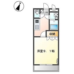 エタニティ 1階1Kの間取り