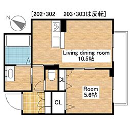 間取図画像 1LDK