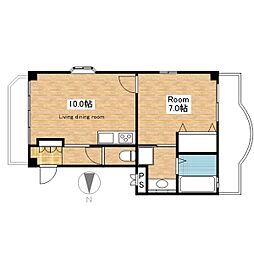 マンションヴェニュウ 1LDKの間取図画像