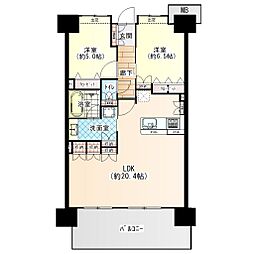 ル・サンク那覇開南 2LDKの間取図画像