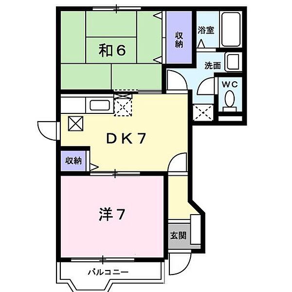 ハートフルI 101｜茨城県日立市末広町２丁目(賃貸アパート2DK・1階・44.34㎡)の写真 その2