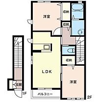 シャーメゾン神峰 203 ｜ 茨城県日立市神峰町４丁目（賃貸アパート2LDK・2階・58.00㎡） その2