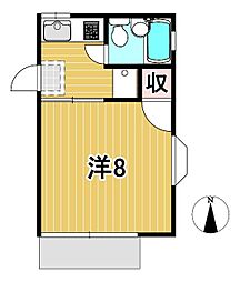 アーバンシティpart2 1階1Kの間取り