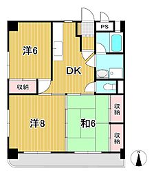 ハイムベルマリーナ 3DKの間取図画像