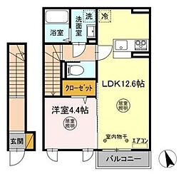 グレイスヴィラ松屋 1LDKの間取図画像