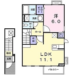 セレノプラシード 1LDKの間取図画像