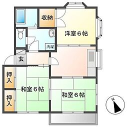 サン・エクレール 3DKの間取図画像