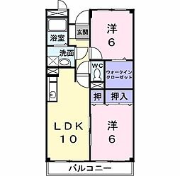 山根マーヴェラスマンション1 2LDKの間取図画像