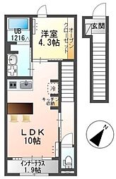 ヴァネッサベル(Vanessa Bell) 1LDKの間取図画像