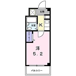 ユナゴパーク 1Kの間取図画像