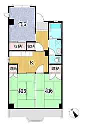 たちばなビル 4階3Kの間取り