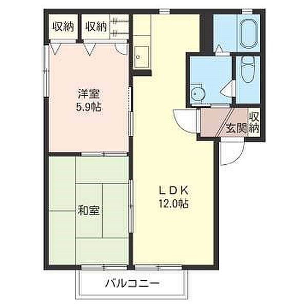 ガーデンヒルズB 201｜茨城県日立市石名坂町１丁目(賃貸アパート2LDK・2階・50.70㎡)の写真 その2