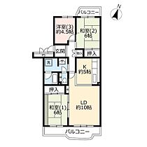 URせんげん台パークタウン三番街 0-03-0009-0303 ｜ 埼玉県越谷市千間台西3丁目（賃貸マンション3LDK・3階・73.05㎡） その2