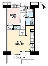 UR都市機構コンフォール鶴瀬3号棟 1LDKの間取図画像