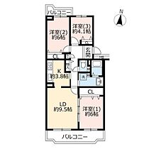 URアクティ川越 0002-0105 ｜ 埼玉県川越市三光町（賃貸マンション3LDK・1階・71.91㎡） その2