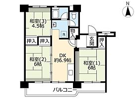 3階 / 3DK / 64.53㎡