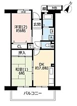 URプラザシティ新所沢緑町第三 0007-0504 ｜ 埼玉県所沢市緑町2丁目（賃貸マンション2DK・5階・51.97㎡） その2